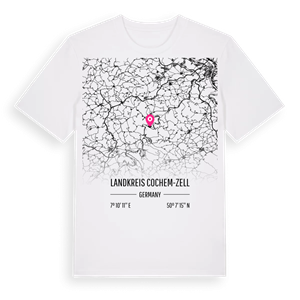 Landkreis Cochem-Zell karta t-shirt – ekologisk bomull t-shirt från Pinshirt