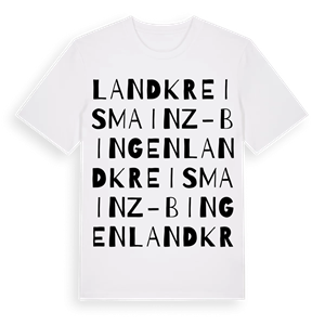 Landkreis Mainz-Bingen ordlek t-shirt – ekologisk bomull t-shirt från Pinshirt