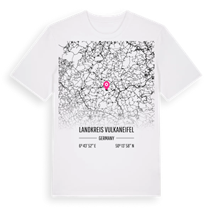 Landkreis Vulkaneifel karta t-shirt – ekologisk bomull t-shirt från Pinshirt