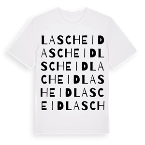 Lascheid ordlek t-shirt – ekologisk bomull t-shirt från Pinshirt