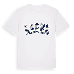Lasel college t-shirt – ekologisk bomull t-shirt från Pinshirt