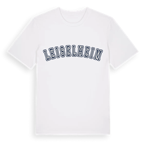 Leiselheim college t-shirt – ekologisk bomull t-shirt från Pinshirt