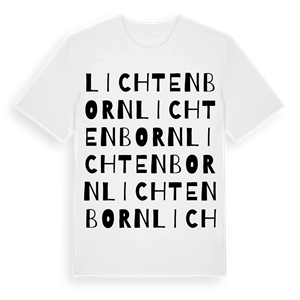 Lichtenborn ordlek t-shirt – ekologisk bomull t-shirt från Pinshirt