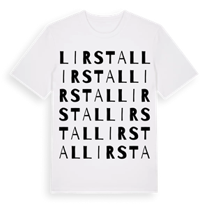 Lirstal ordlek t-shirt – ekologisk bomull t-shirt från Pinshirt