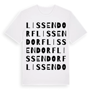 Lissendorf ordlek t-shirt – ekologisk bomull t-shirt från Pinshirt