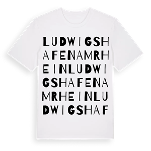 Ludwigshafen am Rhein ordlek t-shirt – ekologisk bomull t-shirt från Pinshirt