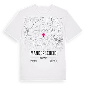 Manderscheid karta t-shirt – ekologisk bomull t-shirt från Pinshirt