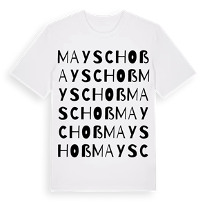 Mayschoß ordlek t-shirt – ekologisk bomull t-shirt från Pinshirt