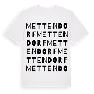 Mettendorf ordlek t-shirt – ekologisk bomull t-shirt från Pinshirt