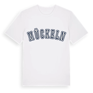 Mückeln college t-shirt – ekologisk bomull t-shirt från Pinshirt