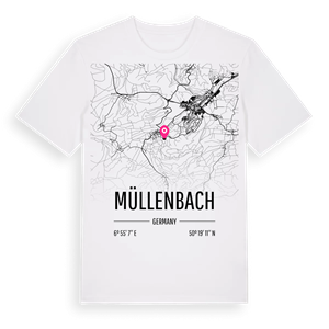 Müllenbach karta t-shirt – ekologisk bomull t-shirt från Pinshirt
