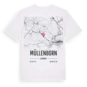 Müllenborn karta t-shirt – ekologisk bomull t-shirt från Pinshirt