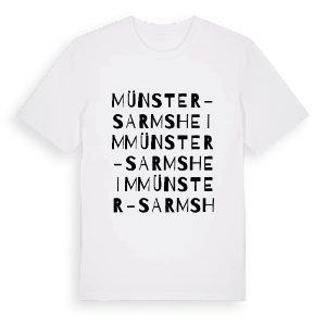 Münster-Sarmsheim ordlek t-shirt – ekologisk bomull t-shirt från Pinshirt