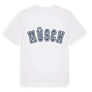 Müsch college t-shirt – ekologisk bomull t-shirt från Pinshirt