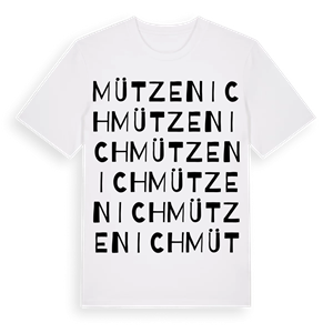 Mützenich ordlek t-shirt – ekologisk bomull t-shirt från Pinshirt