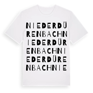 Niederdürenbach ordlek t-shirt – ekologisk bomull t-shirt från Pinshirt