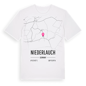 Niederlauch karta t-shirt – ekologisk bomull t-shirt från Pinshirt