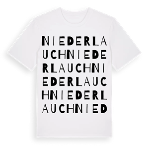 Niederlauch ordlek t-shirt – ekologisk bomull t-shirt från Pinshirt