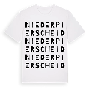 Niederpierscheid ordlek t-shirt – ekologisk bomull t-shirt från Pinshirt