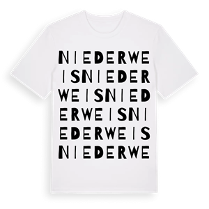 Niederweis ordlek t-shirt – ekologisk bomull t-shirt från Pinshirt