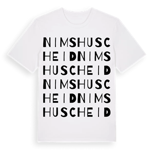 Nimshuscheid ordlek t-shirt – ekologisk bomull t-shirt från Pinshirt