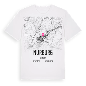 Nürburg karta t-shirt – ekologisk bomull t-shirt från Pinshirt
