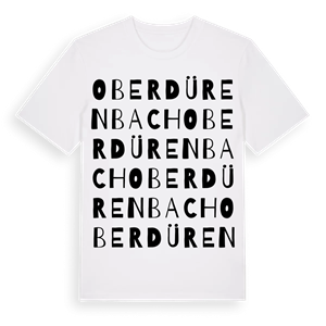 Oberdürenbach ordlek t-shirt – ekologisk bomull t-shirt från Pinshirt