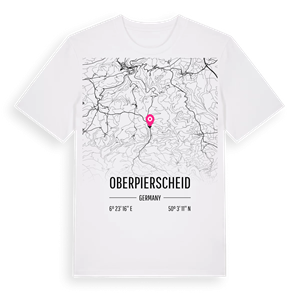 Oberpierscheid karta t-shirt – ekologisk bomull t-shirt från Pinshirt