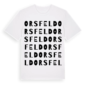 Orsfeld ordlek t-shirt – ekologisk bomull t-shirt från Pinshirt