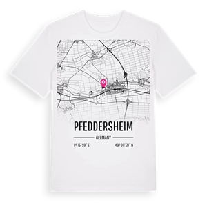 Pfeddersheim karta t-shirt – ekologisk bomull t-shirt från Pinshirt