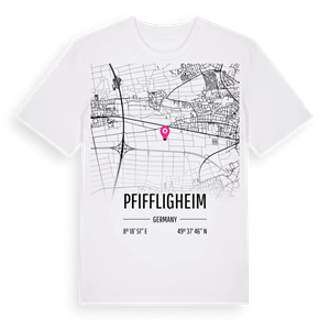 Pfiffligheim karta t-shirt – ekologisk bomull t-shirt från Pinshirt