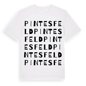 Pintesfeld ordlek t-shirt – ekologisk bomull t-shirt från Pinshirt