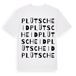 Plütscheid ordlek t-shirt – ekologisk bomull t-shirt från Pinshirt
