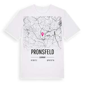 Pronsfeld karta t-shirt – ekologisk bomull t-shirt från Pinshirt