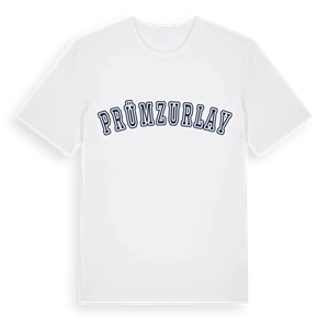 Prümzurlay college t-shirt – ekologisk bomull t-shirt från Pinshirt