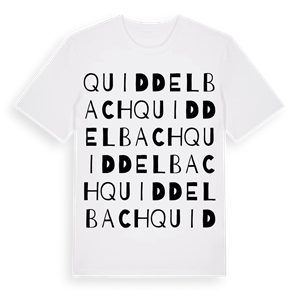 Quiddelbach ordlek t-shirt – ekologisk bomull t-shirt från Pinshirt