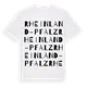 Rheinland-Pfalz ordlek t-shirt