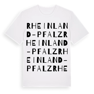 Rheinland-Pfalz ordlek t-shirt – ekologisk bomull t-shirt från Pinshirt