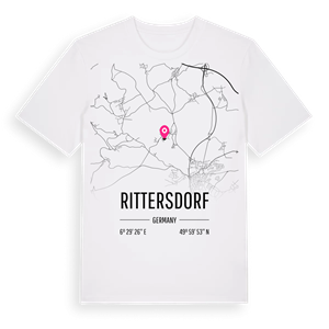 Rittersdorf karta t-shirt – ekologisk bomull t-shirt från Pinshirt
