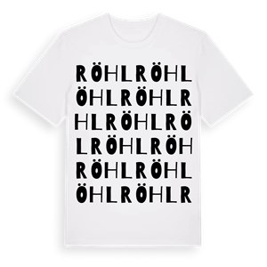 Röhl ordlek t-shirt – ekologisk bomull t-shirt från Pinshirt