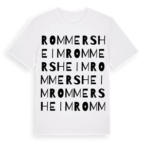 Rommersheim ordlek t-shirt – ekologisk bomull t-shirt från Pinshirt