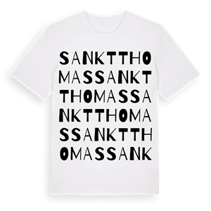 Sankt Thomas ordlek t-shirt – ekologisk bomull t-shirt från Pinshirt