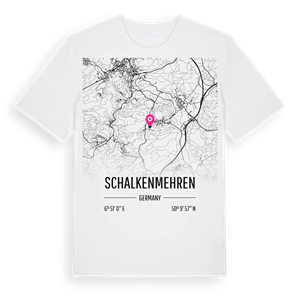 Schalkenmehren karta t-shirt – ekologisk bomull t-shirt från Pinshirt