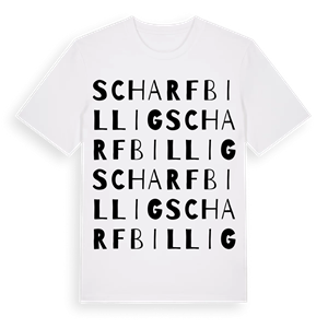 Scharfbillig ordlek t-shirt – ekologisk bomull t-shirt från Pinshirt
