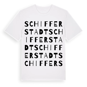 Schifferstadt ordlek t-shirt – ekologisk bomull t-shirt från Pinshirt