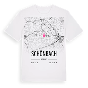 Schönbach karta t-shirt – ekologisk bomull t-shirt från Pinshirt