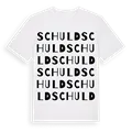Schuld ordlek t-shirt