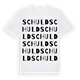 Schuld ordlek t-shirt