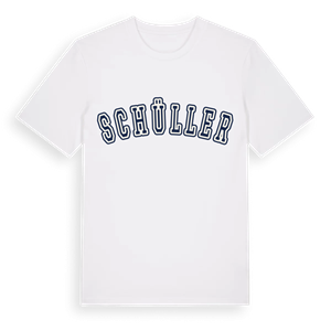 Schüller college t-shirt – ekologisk bomull t-shirt från Pinshirt