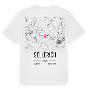 Sellerich karta t-shirt – ekologisk bomull t-shirt från Pinshirt